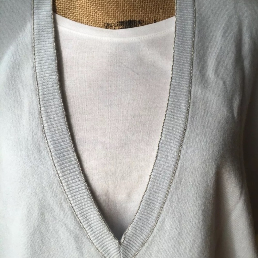 Brunello Cucinelli monili-trimmed sweater